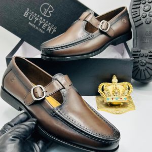 Brown Leather Monk Strap Shoes | Derickz.ng