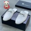 Moreschi Crocodile-Pattern Leather Half-Shoes
