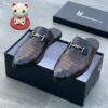 Moreschi Crocodile-Pattern Leather Half-Shoes