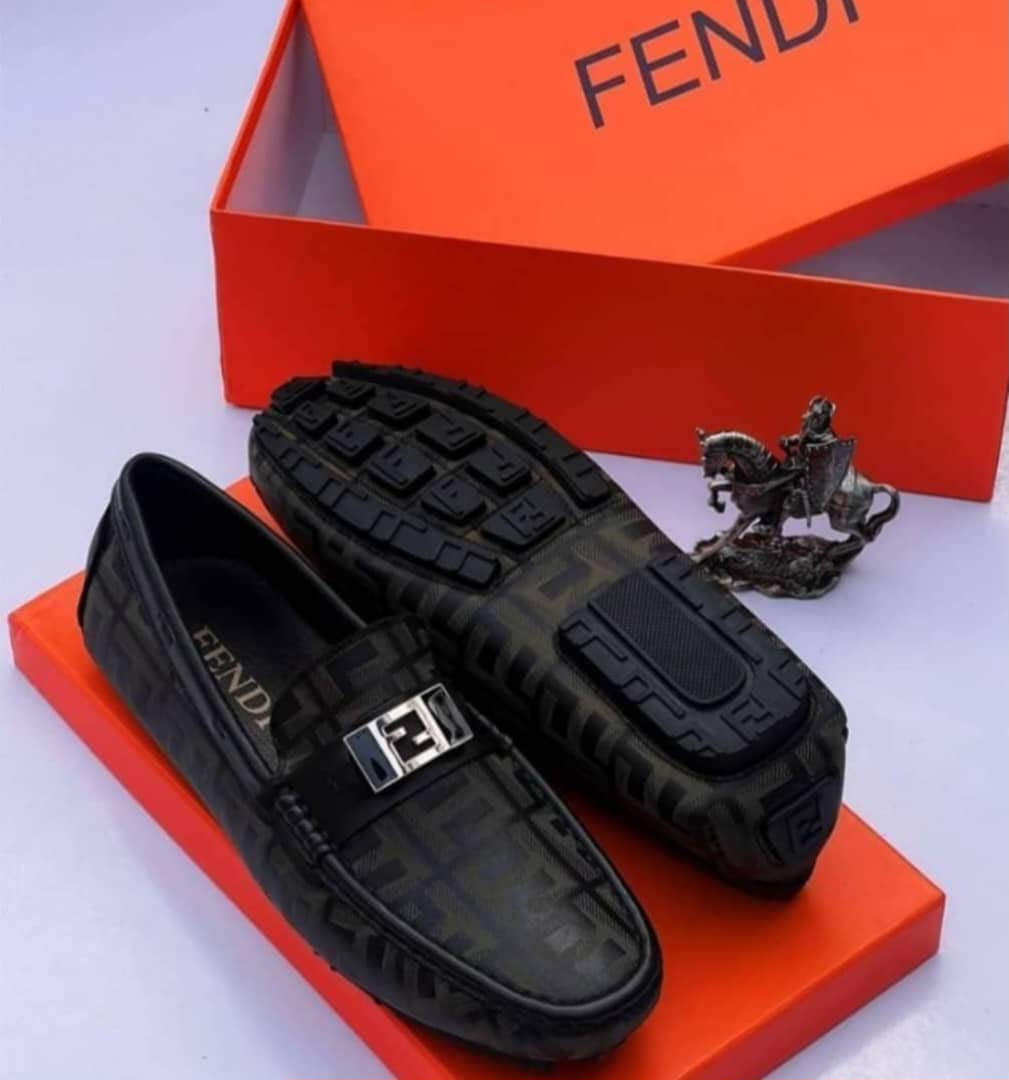Fendi FF Square Driving Loafers