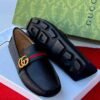 Gucci GG Marmont Web Leather Loafers