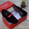 Salvatore Ferragamo velvet horsebit loafers